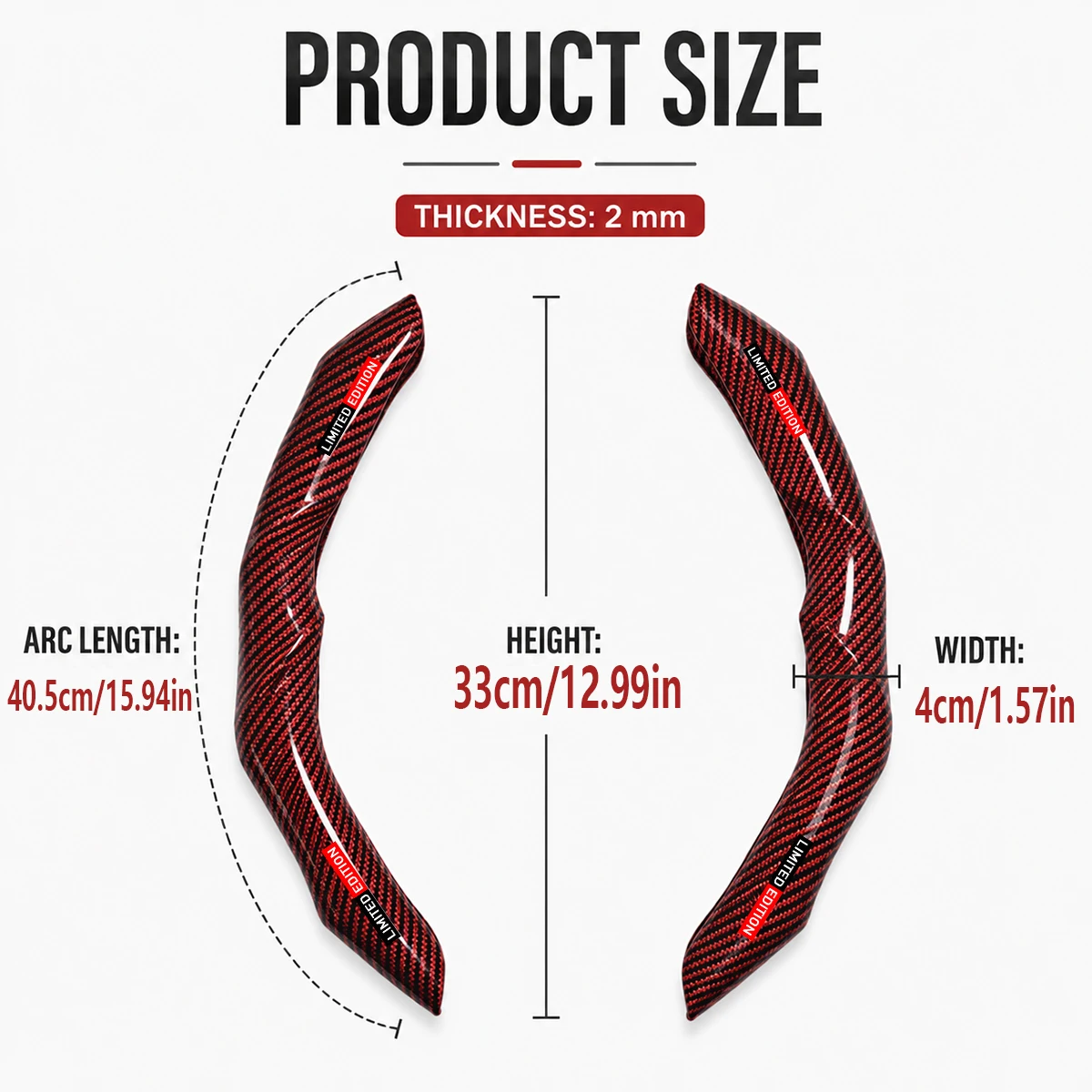 Glossy Car Steering Wheel Protector, Comfortable, Non-Slip, Fits Round/D Shape