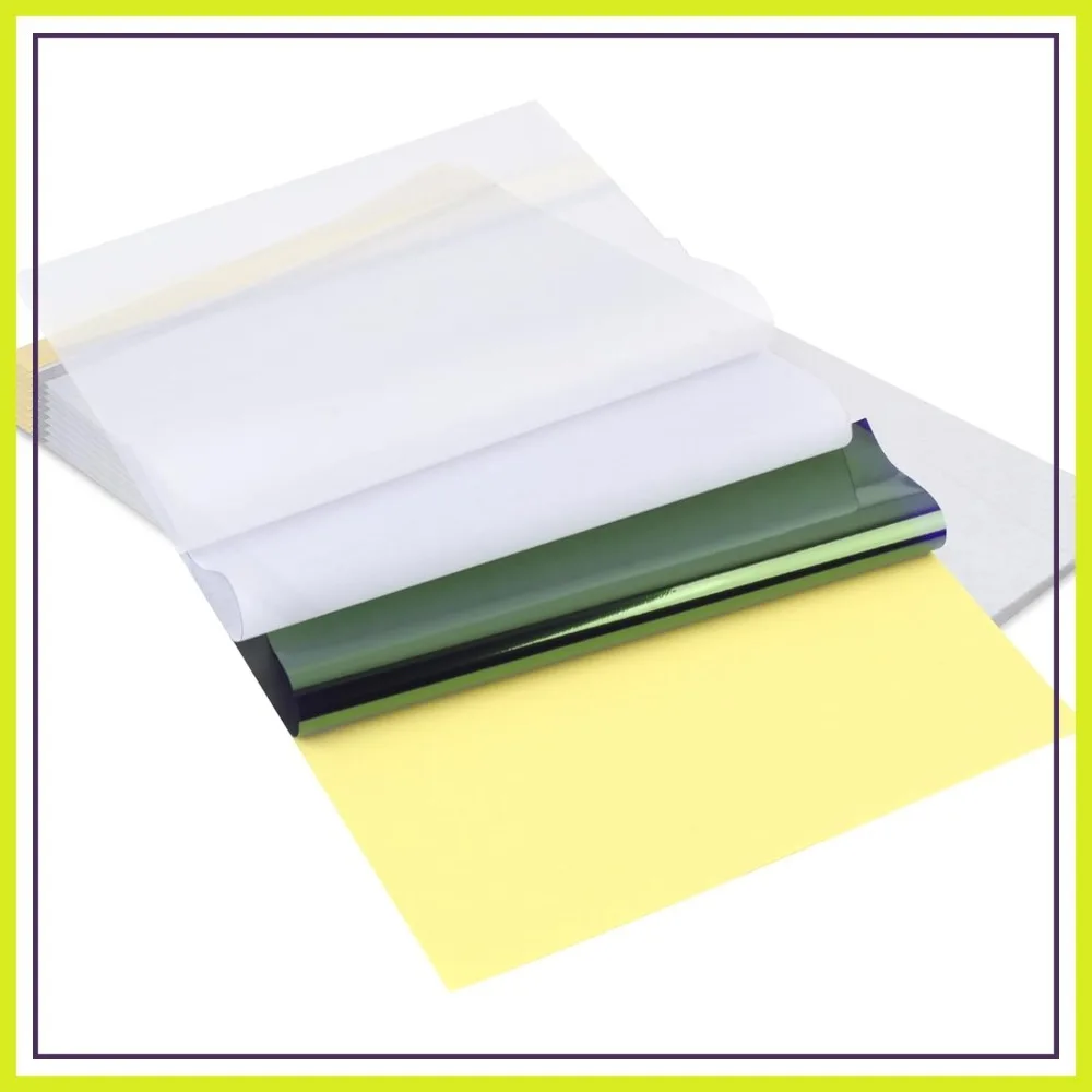 

50 Sheets Tattoo Transfer Paper, A4 Size Stencil Paper 8.25x11.75 inches for Professional & Personal Use