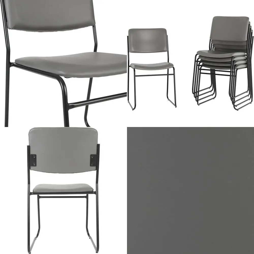 

Стулья для ожидания и офисов серии Hercules из высокоплотного винила, стулья для лобби с мягкими сиденьями, комплект из 5 штук, G