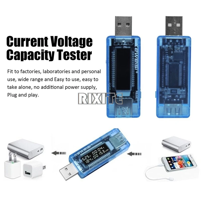 Voltage Meters Current Voltage Capacity Battery Tester USB Volt Current Voltage Doctor Charger Capacity Tester Meter Power Bank