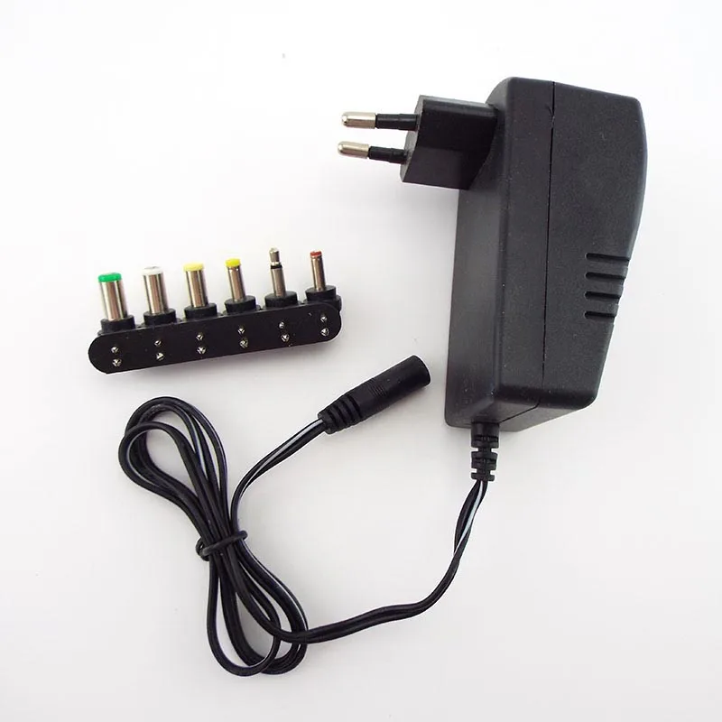 AC DC 3v 4.5v 5v 6v 7.5v 9v 12V Power Charger Supply Adapter Travel Plug 2.5A Universal Adaptor Converter 6 Plugs US EU Plug 30W