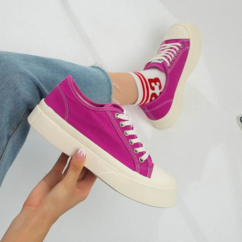 New Original Sports Shoes Women Sneakers Fashion Low Top Casual Flat Ladies Canvas Shoes Students Vulcanize Shoes Zapatos Mujer