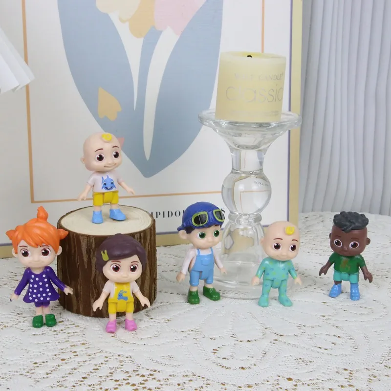 Figurki Cocomelon, postacie z anime, model inspirowany postaciami z kreskówek, ozdoba na biurko, kolekcjonerskie przedmioty, dekoracje, prezenty urodzinowe dla chłopców i dziewcząt
