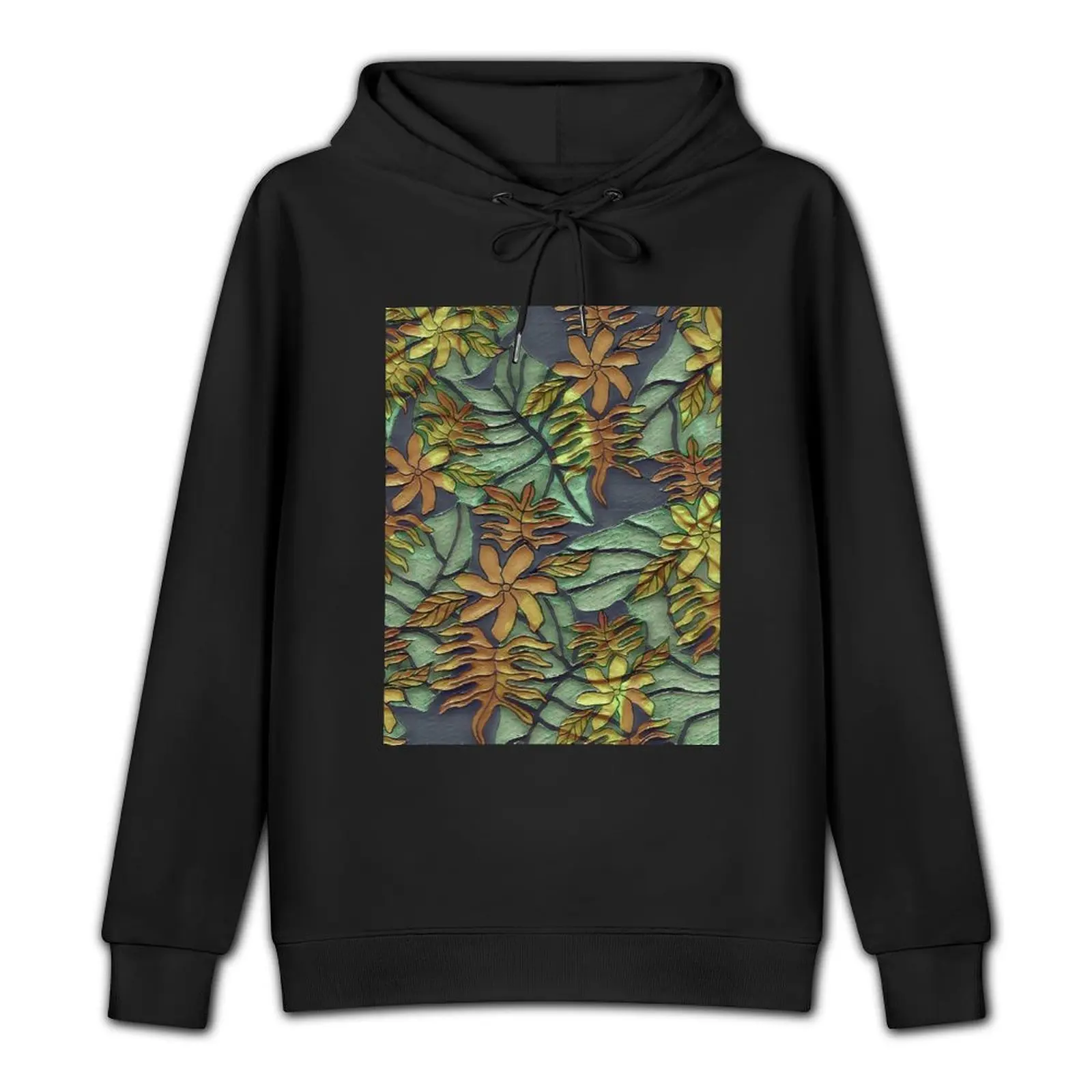 Tropical Mix in Oil Pullover Hoodie men's coat mens clothing men clothing male clothes hoody