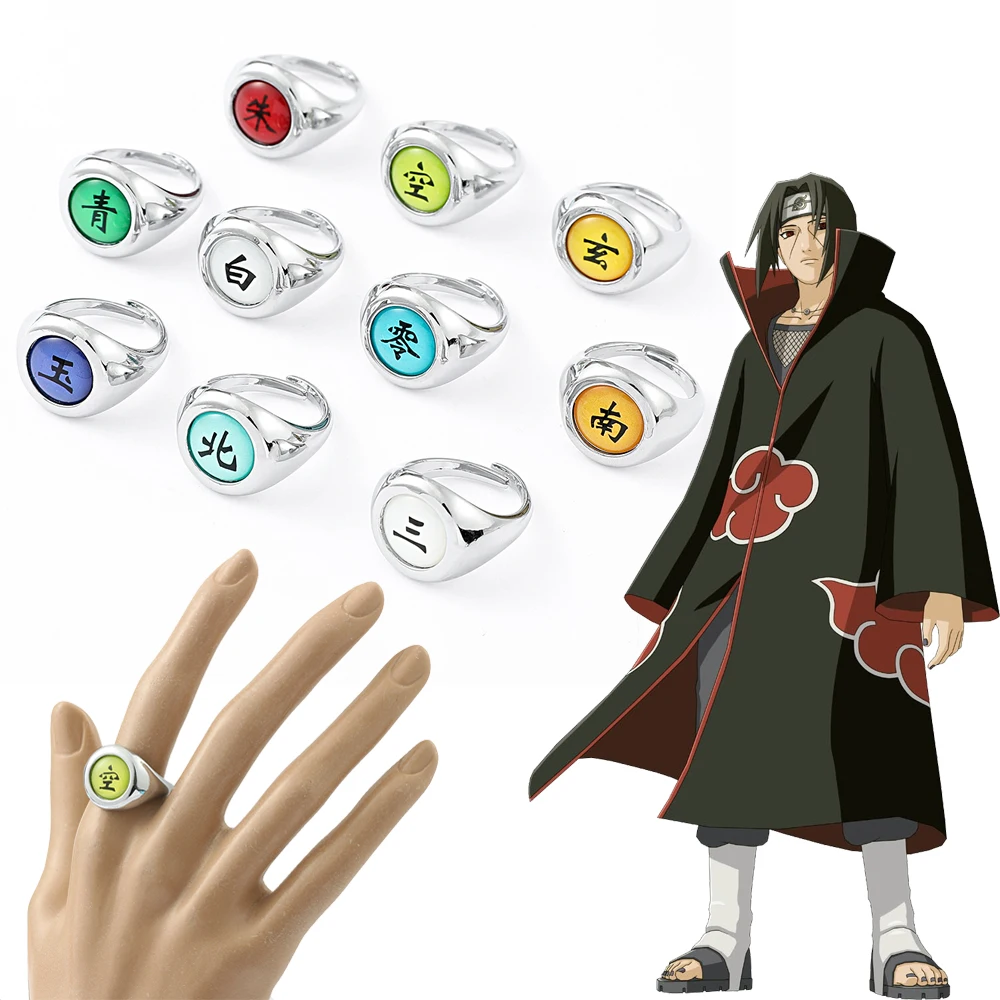 Anime Ninja Rings Cosplay Metal Props Rings for Teens Adult Cosplay Props Cool Gift Jewelry for Women 2022