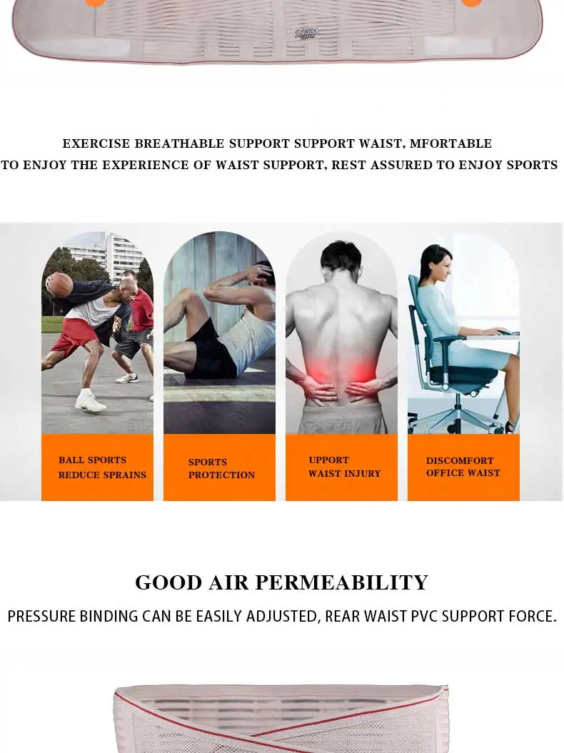 JINGBA SUPPORT Orthopädisches Korsett Rückenstützgürtel Männer Rückenstützgürtel Fajas Lendenwirbelsäulen Ortopedicas Schutz Wirbelsäulenstützgürtel – Detail 5