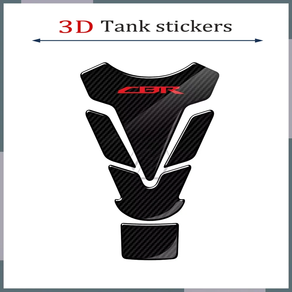 Pelindung Bantalan Tangki Sepeda Motor Tampilan Karbon 3D untuk Honda CBR600RR CBR900RR CBR959RR CBR Tankpad R
