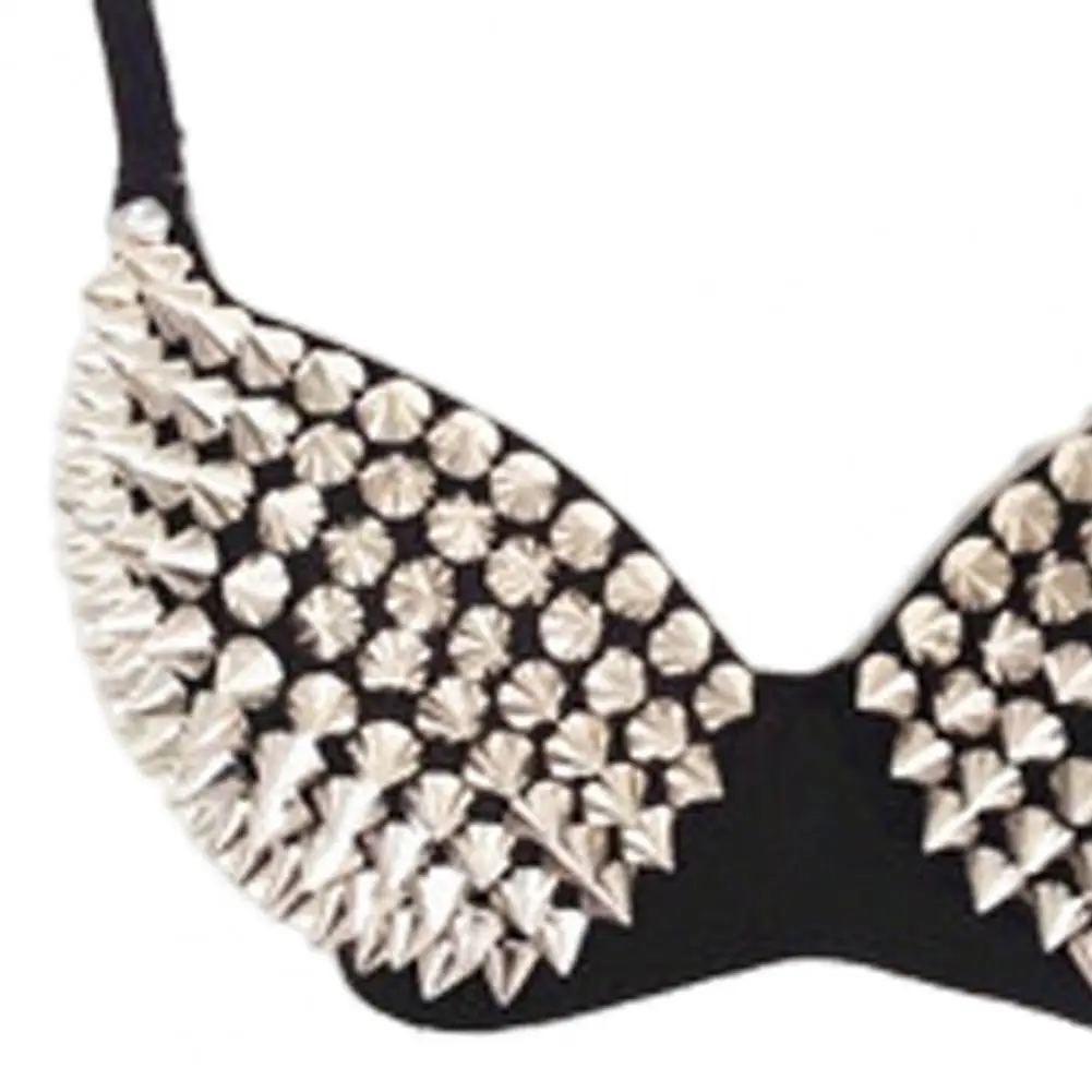 Vrouwen Prestaties Beha Klinknagel Decor Lange Kwast Spaghetti Band Nachtclub Paaldansen Stripper Show Cocktail Party Bh