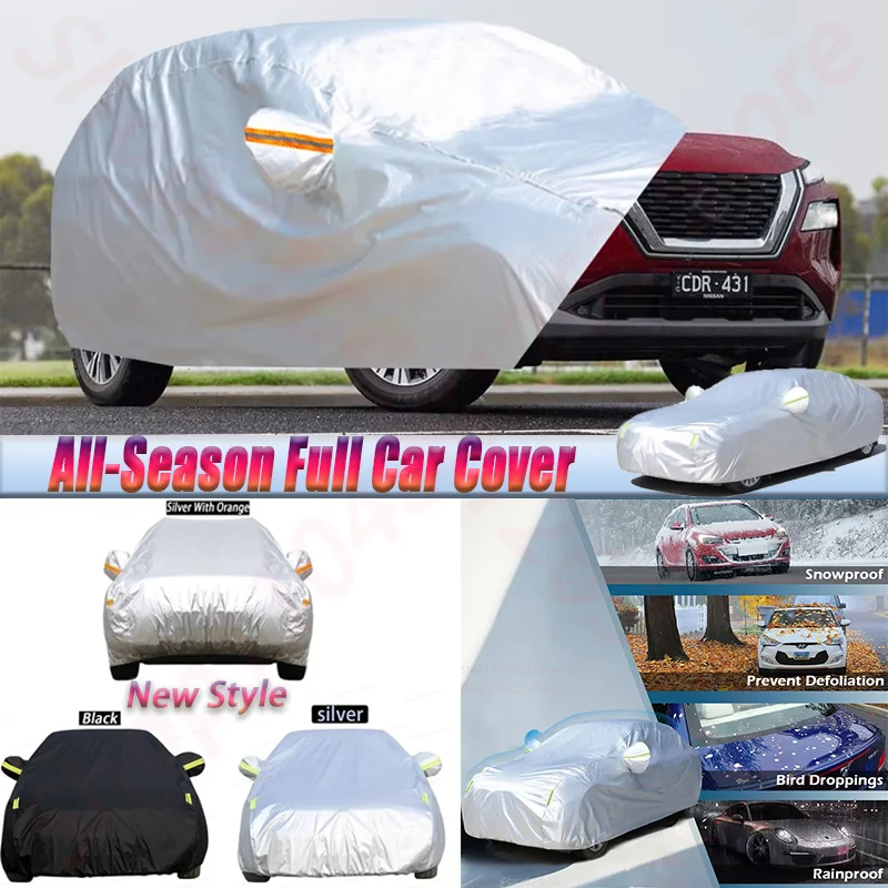

Silver Car Cover SUV Anti UV Sun Rain Snow Ice Wind Proof Cover For Nissan X-Trail Xtrail T30 T31 T32 T33 2000-2025