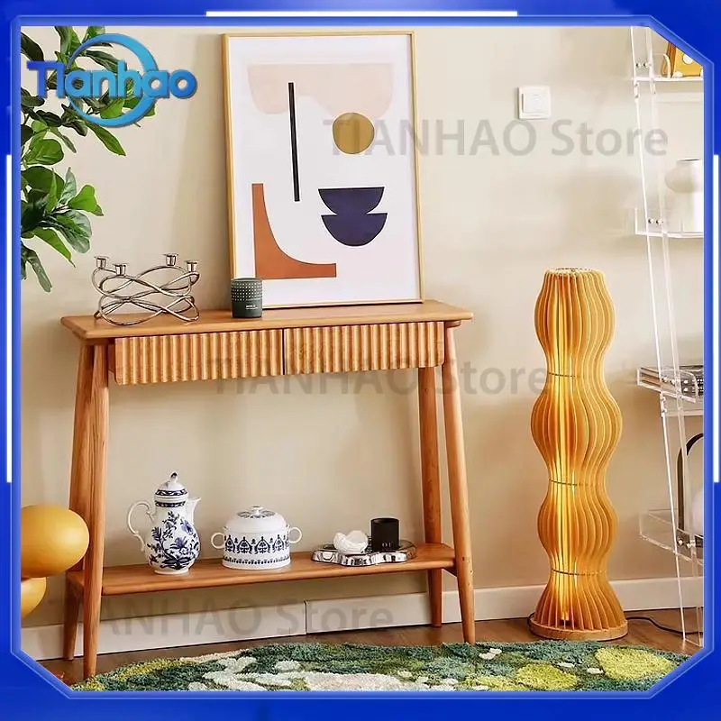 Postmodern Narrow Console Table with Drawers for Luxury Nordic Minimalist Design Elegant Console Meuble Furniture