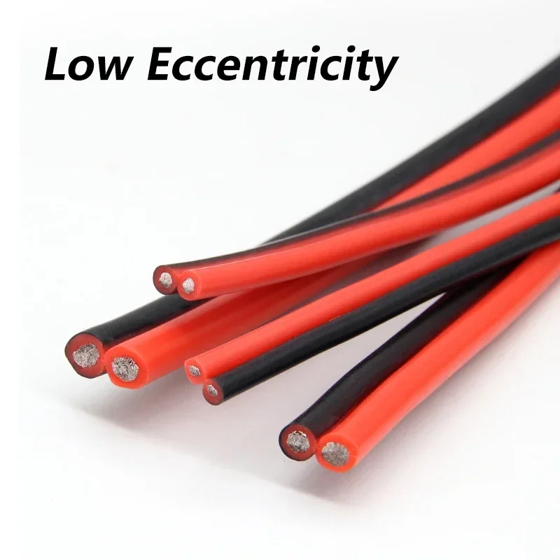 Cavo in silicone rosso nero super morbido a 2 pin 30awg 28awg 26 24 22 20 18 16 14 12 10awg 8awg Filo di rame resistente alle alte temperature
