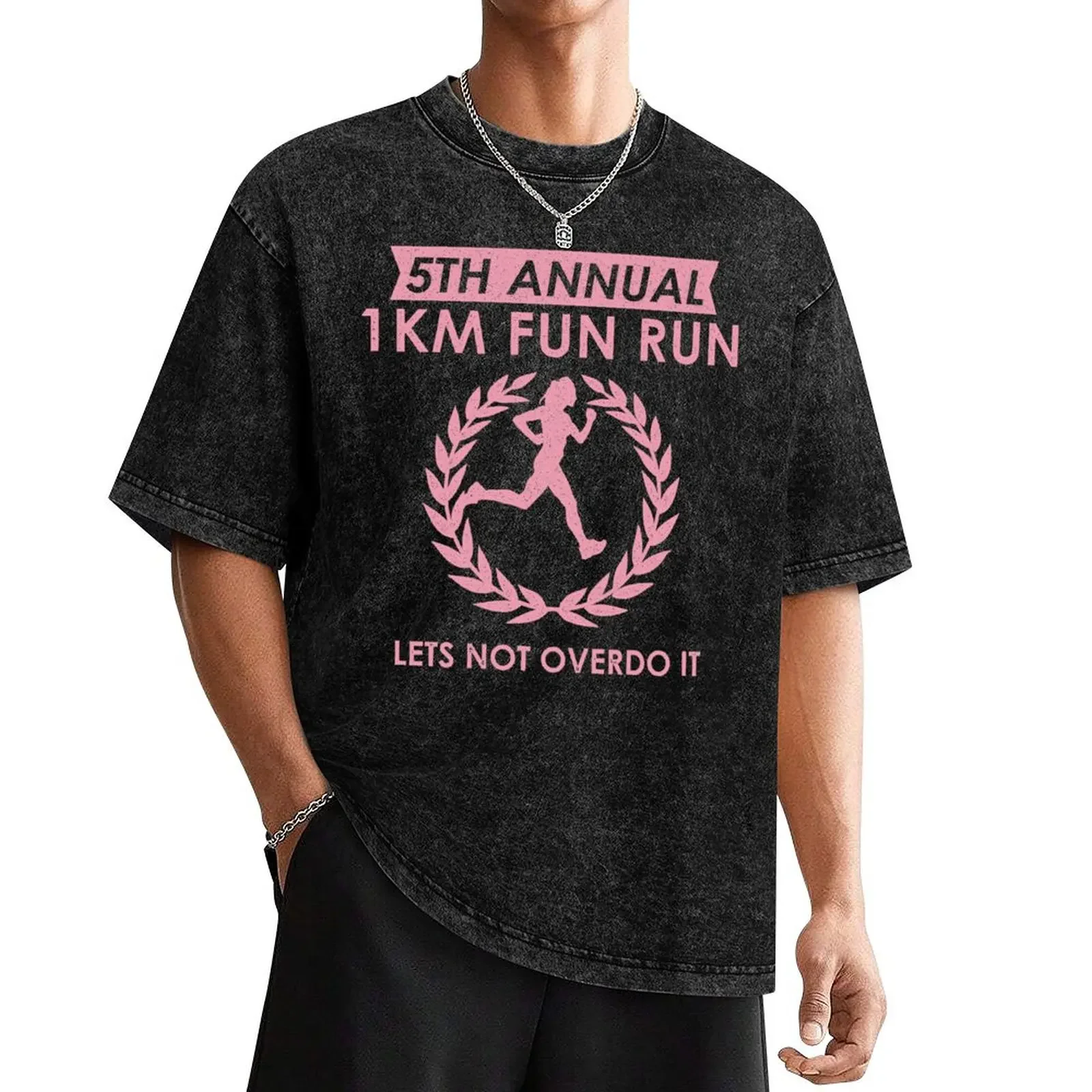 

5th Annual 1km Fun Run Woman Lets Not Overdo It T-Shirt sublime blanks Men's clothing