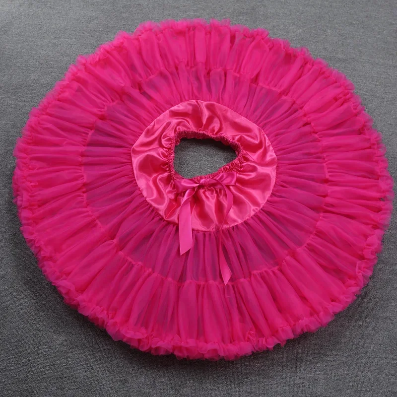 Tutu Fuchsia Petticoats Tulle กระโปรงสั้นสําหรับงานแต่งงานชุด Crinoline Jupon กระโปรงผู้หญิง