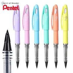 1pcs Japan Pentel Gel Pen Painting TRJ97 Black Signature Pen Tradio Large Capacity Line Drawing Duckbill Pen School Stationery