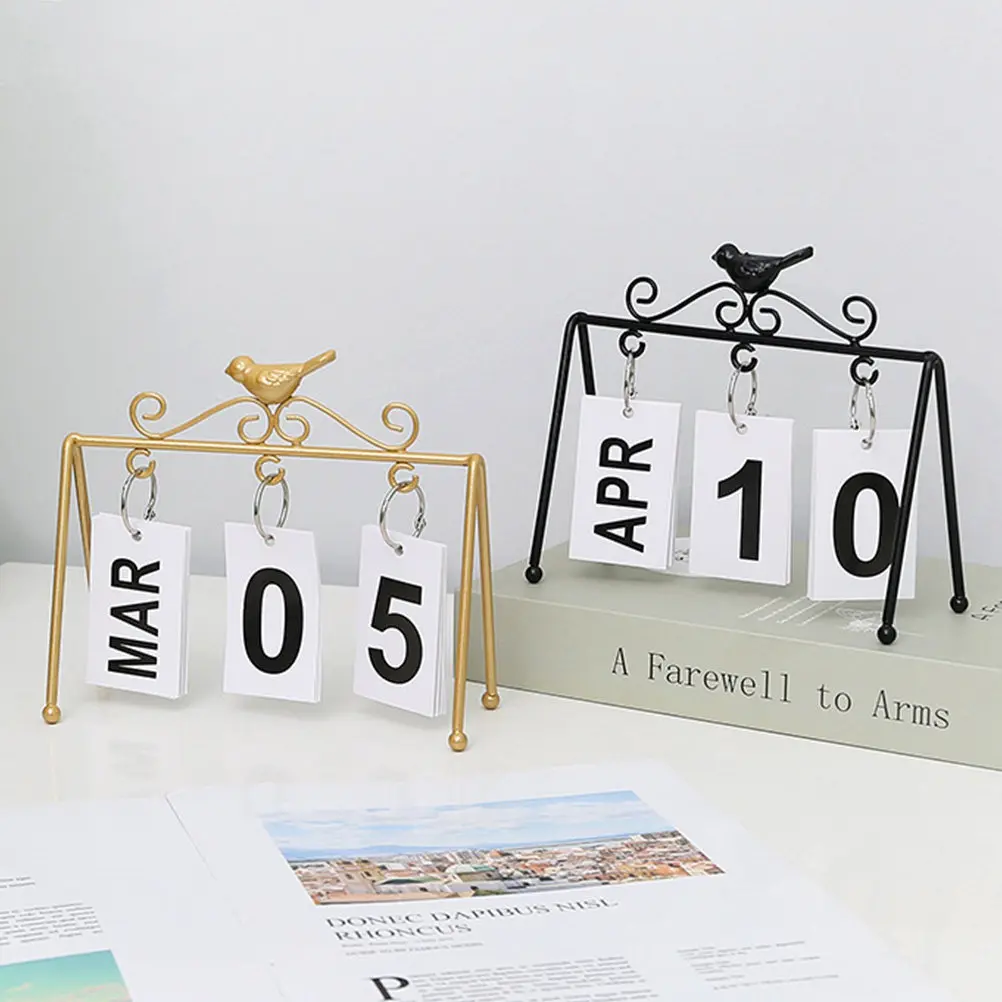 

Вечный календарь: настольное украшение, креативный декор для дома и офиса, настольный орнамент, металлический календарь в деревенском стиле, подарок на праздник