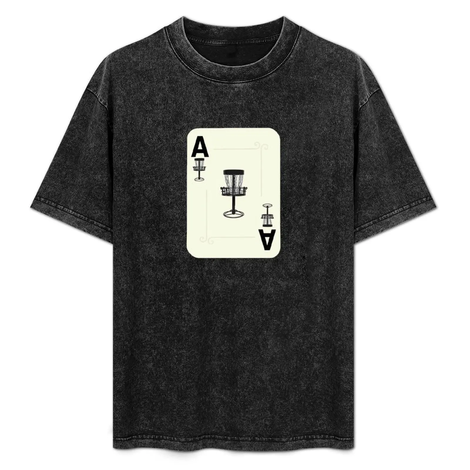 ディスクゴルフエースバスケットポーカーカードtシャツ夏カジュアルルーズtシャツ
