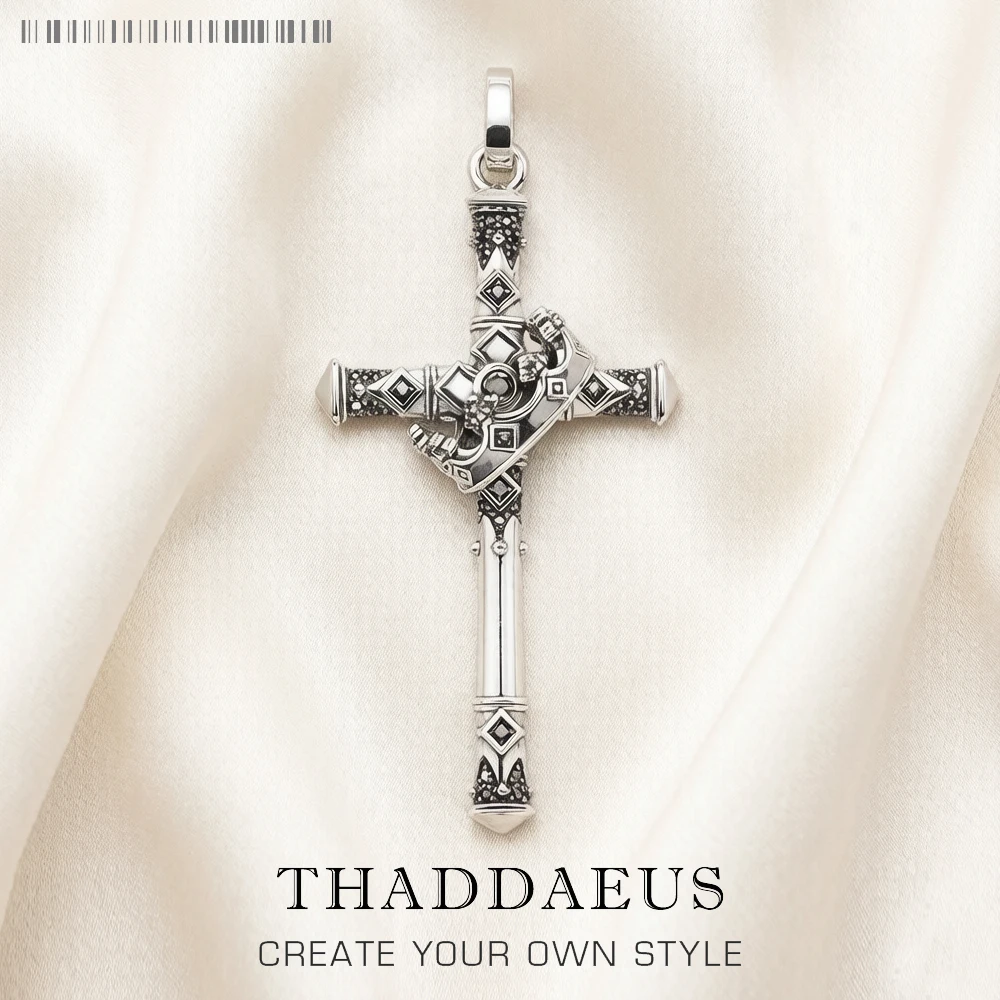Anhänger Kreuz mit Krone, brandneuer Modeschmuck, Europa-Stil, Accessoires, Vintage-Geschenk für Damen und Herren
