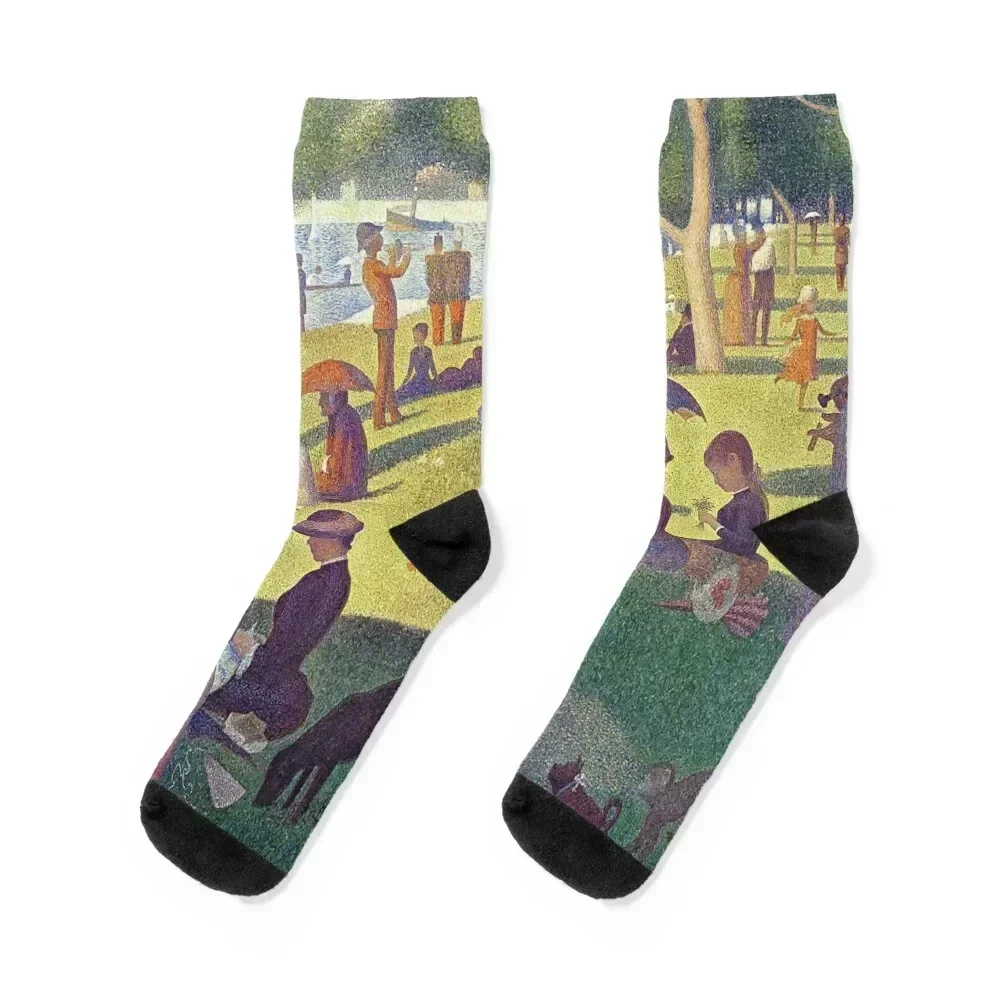 

A Sunday Afternoon on the Island of La Grande Jatte Socks cute basketball floor football Socks Male Women's