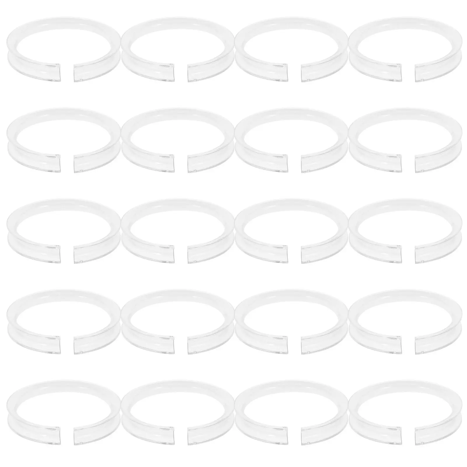 20Pcs Transparent Bead Bracelet Display Rack Clear Jewelry Organizer Wrist Chain Holder Loop Beaded Bracelet Display Circle