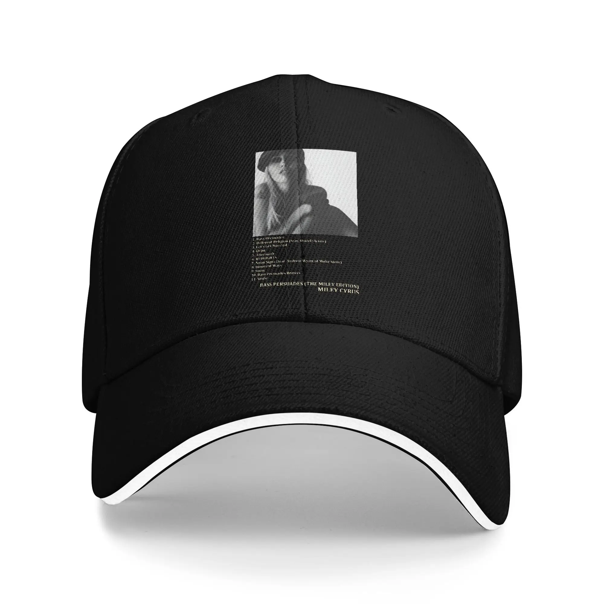 Mileys Cyruse Basse Persuades Album Baseball Cap Fashion  Sandwich Cap Unisex Style Breathable Sun Cap Sport