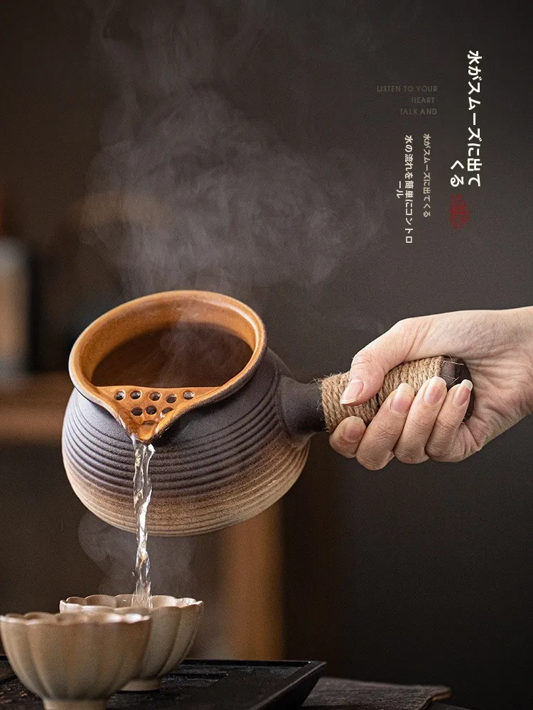 

Indoor Single Person Tea Brewing Pot Six Day Cerc Teapot with Lid Milk Tea Cooking Tea Pot Chinese Sle Retro Design