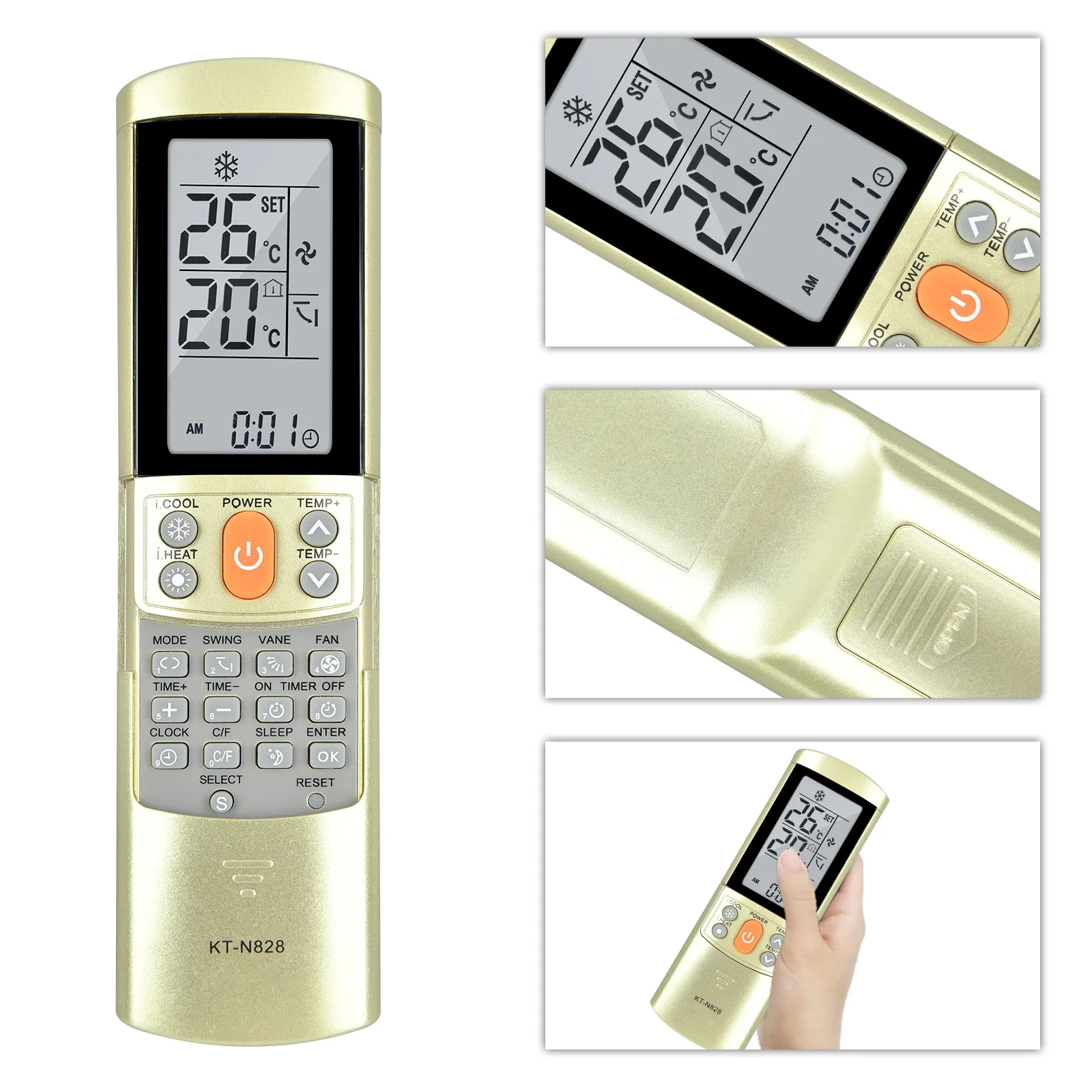 UNIVERSAL AC air conditioner Remote control KT-N828 2000 IN 1