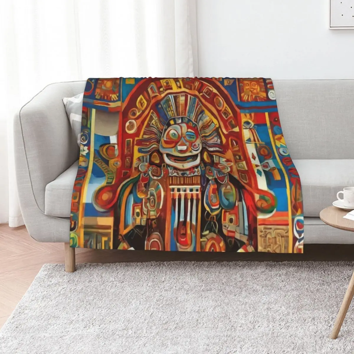 Vibrant Treasures of Peruvian Art Throw Blanket Hair for sofa Blankets For Baby Hairys Giant Sofa Bed covers Blankets