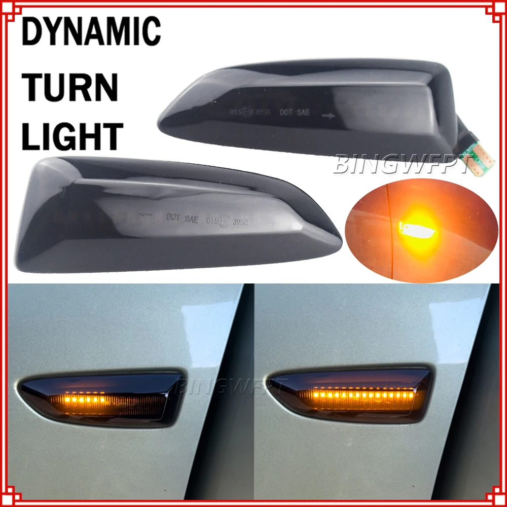 

2xSequential Blinker LED Side Marker Light For Opel Zafira Tourer Insignia Grandland Crossland Astra J K Indicator Repeater Lamp