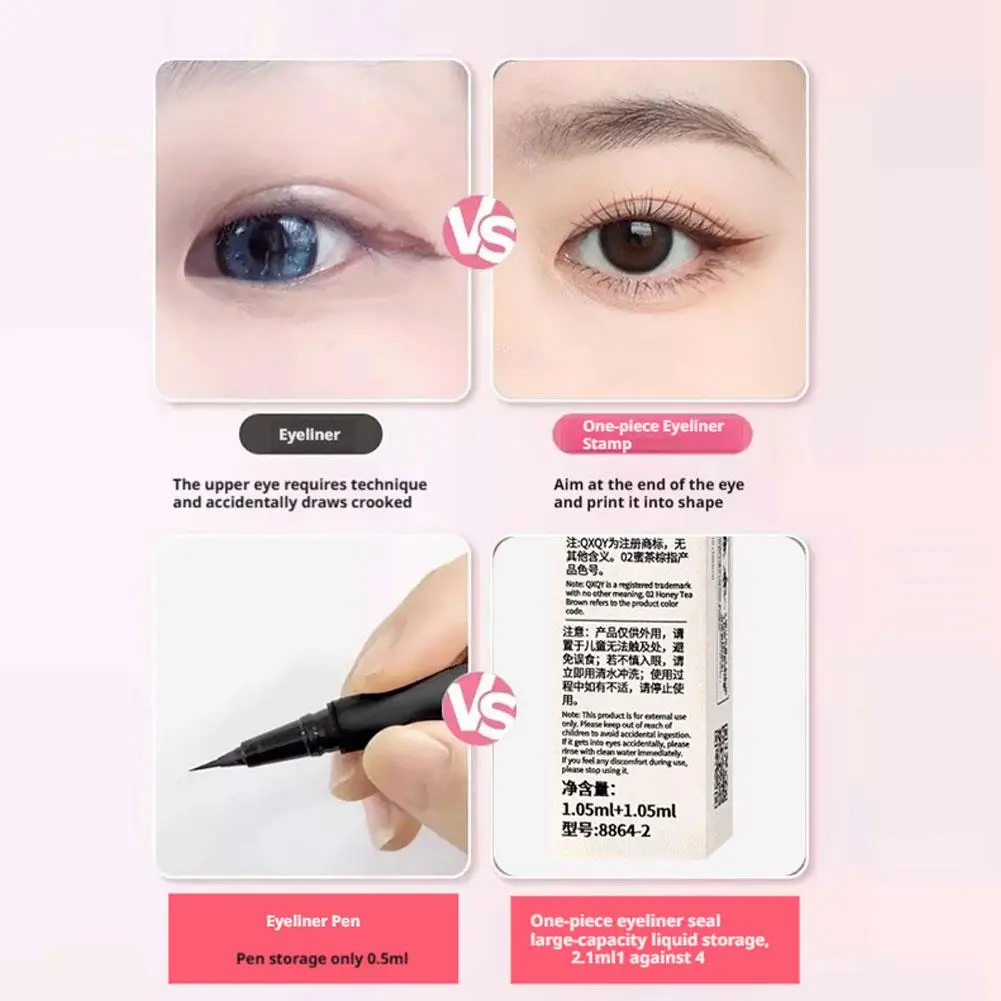 قلم تحديد العيون المختوم الدوار ليس من السهل تلطيخ مستحضرات تجميل الوجه المقاومة للماء بشكل طبيعي وناعمة وطويلة الأمد #5