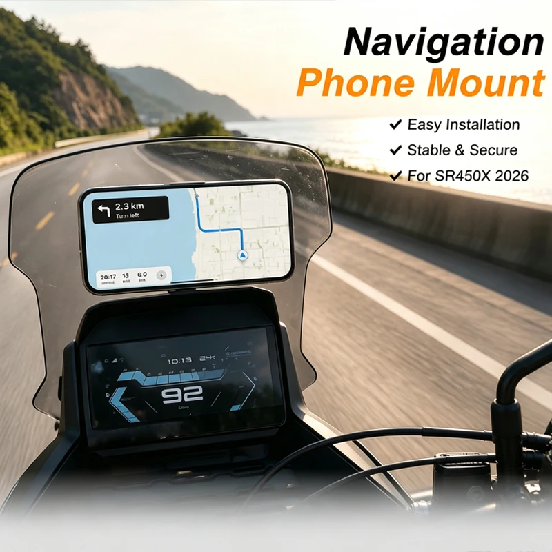 For VOGE SR450X SR 450X 2026 Motorcycle Modification Navigation Bracket Multi-functional Extension Pole Accessories