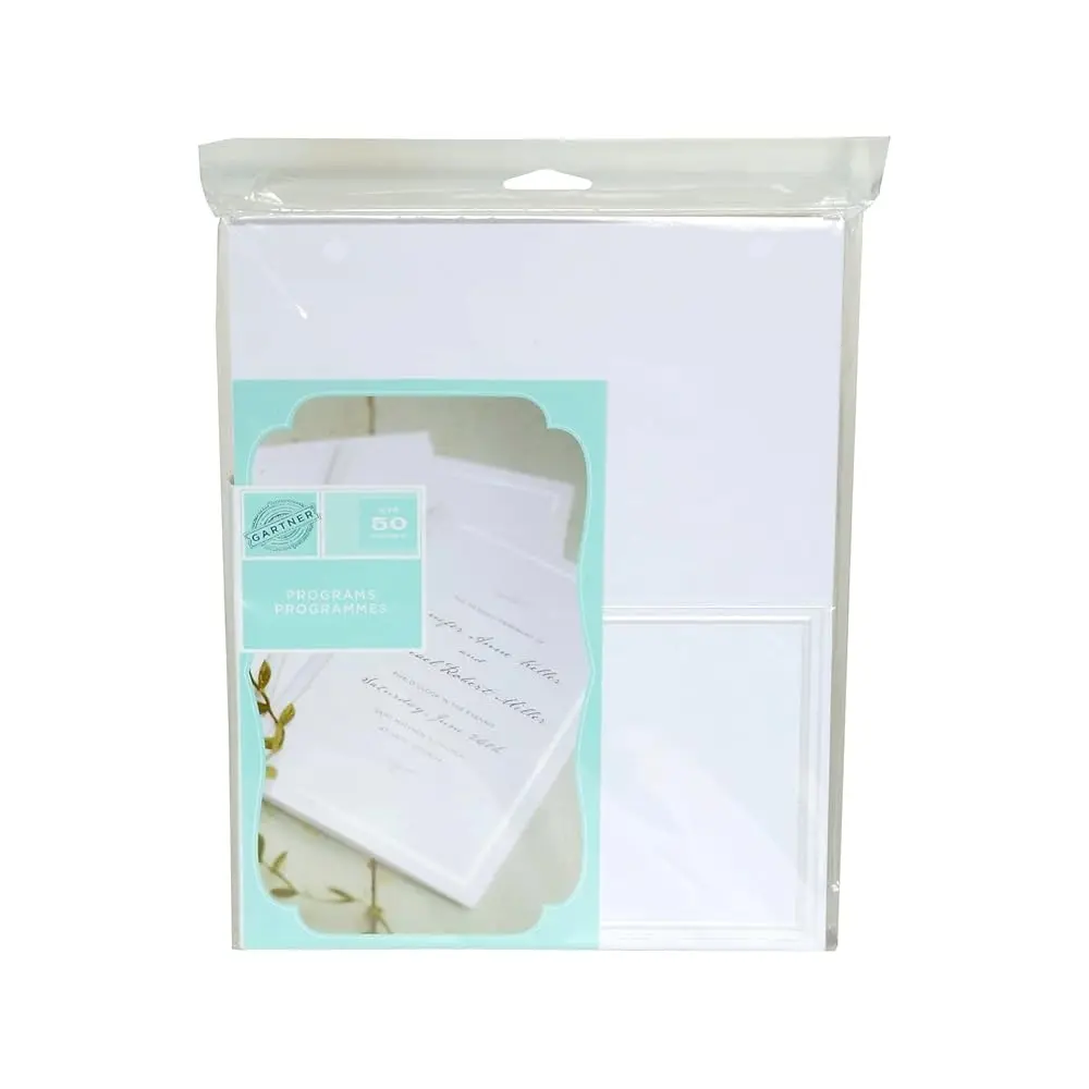 

Программы-раскладушки Pearl White для мероприятий, для печати дома, 8,5 x 11 дюймов в разложенном виде, 50 штук (61407)