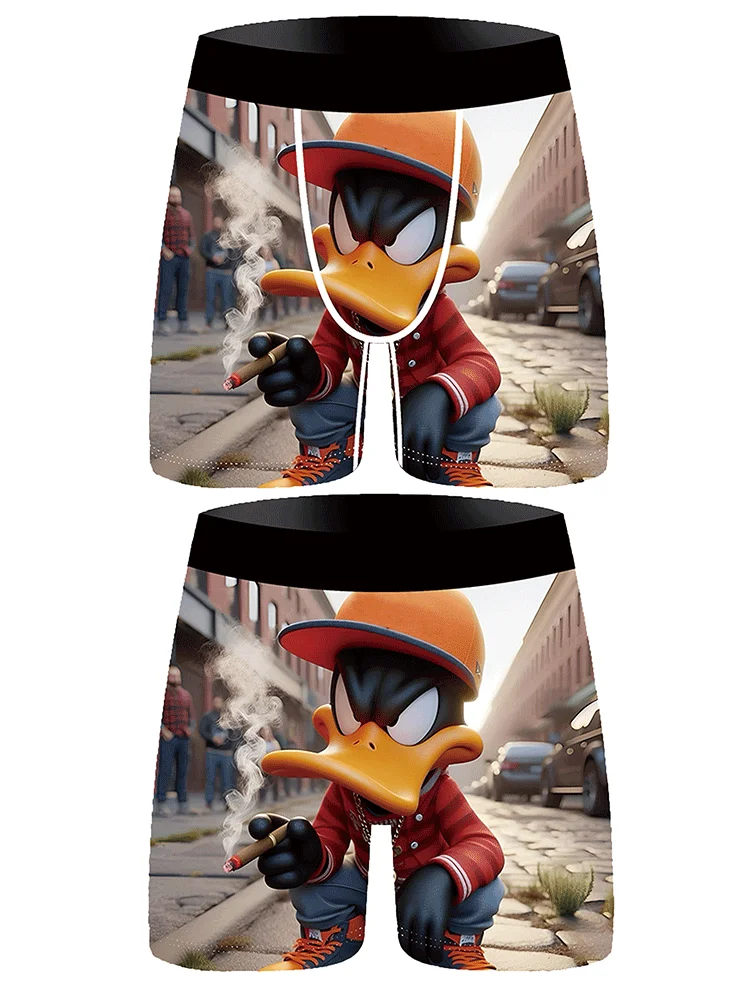 3Pcs Men's Underwear Comfortable and Soft Breathable Famous Cartoon Patterns Boxer Underwear Men's Boxer Underwear