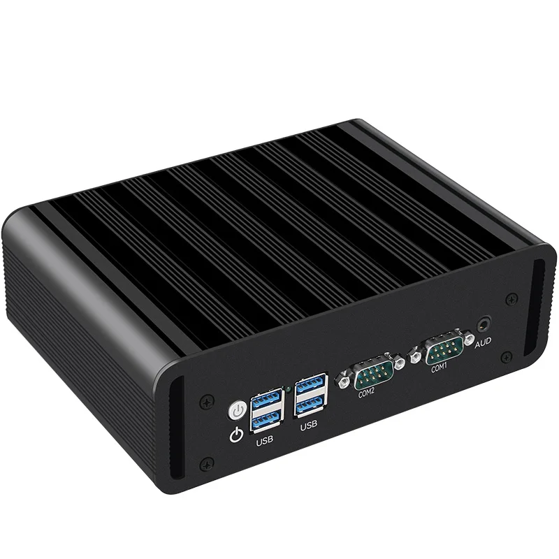 Mini PC industriale senza ventola Intel N100 J6412 i5-5200U 2xEthernet 2x COM RS485/232 3G 4G LTE Slot per scheda SIM GPIO WiFi Windows Linux