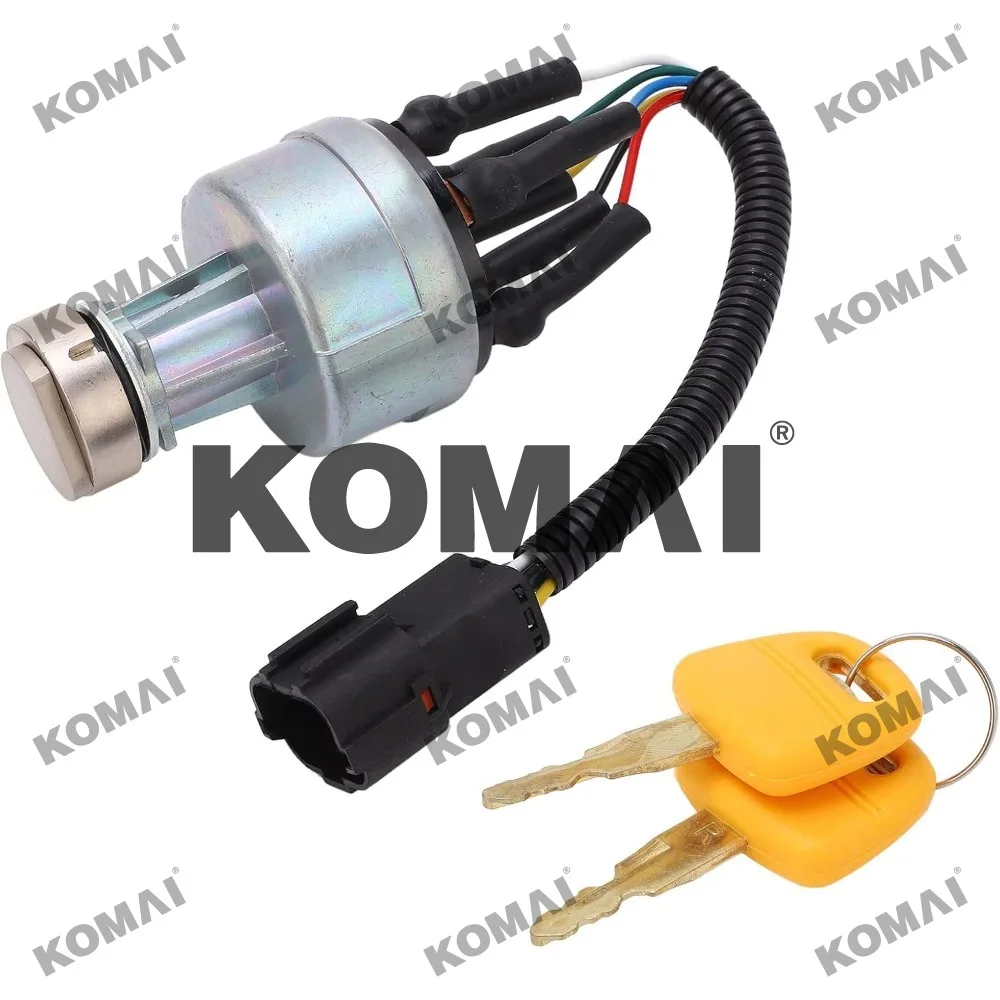 

Выключатель зажигания XOJOX, корпус из алюминиевого сплава, медный контакт, переключатель системы зажигания с 2-мя ключами для экскаватора HYUNDAI R200