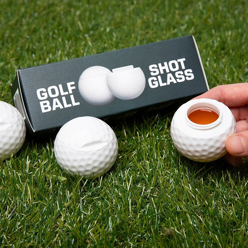 Juego de Mini matraz con forma de pelota de Golf, vaso de chupito, Material Abs, regalo Ideal para entusiastas del Golf, contenedor de licor único, decoración de fiesta
