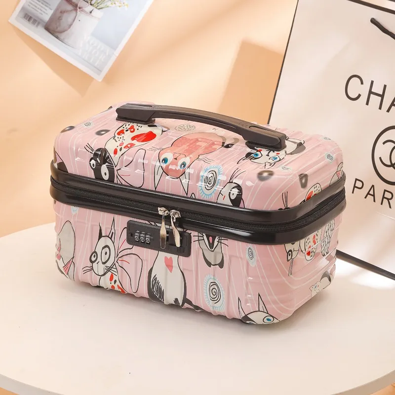 Mini Travel Luggage Makeup Box Lightweight Waterproof Handheld Luggage Storage Box Portable Small Boarding Case 16 inches