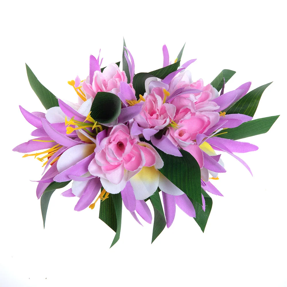 Artificial Silk Tuberose & Spider Lily & Plumeria Hair Clip Hot Sale Flowers Hairpin Hawaiian Floral Headware Accessories