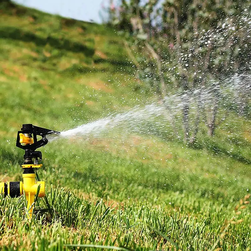 Adjustable Rocker Lawn Sprinkler 360 Degree Rotation Even Spray For Irrigation Agricultural Site Cooling Dust Removal