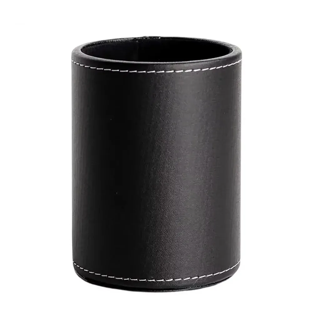 

Высококачественный держатель для ручек из искусственной кожи, круглый/квадратный портативный контейнер для ручек, держатель для хранения канцелярских принадлежностей большой емкости, обратно в школу