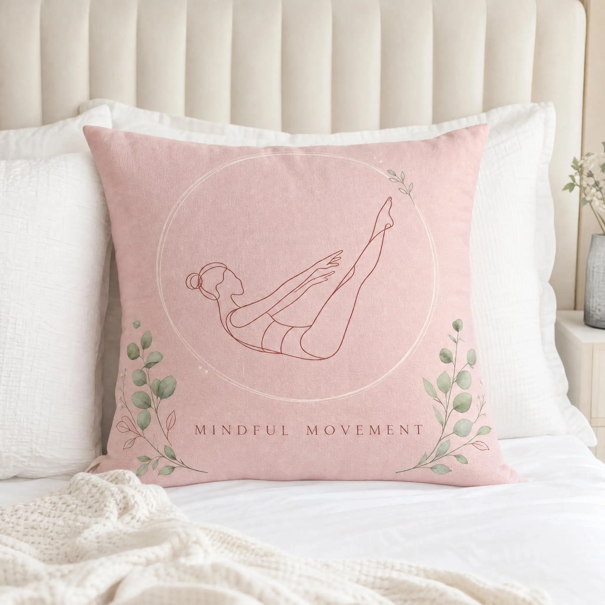 Pink Pilates Princess Pillow Cover, Suitable For Sofa Bedroom Decoration, Unique Holiday Gift view 5