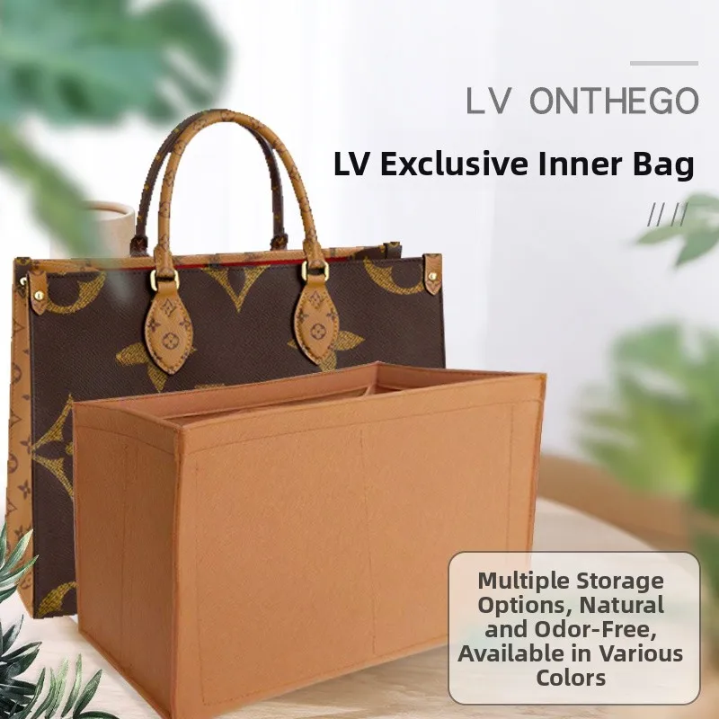 

Внутренняя сумка-органайзер на молнии для LV ONTHEGO, большая сумка, сумка для хранения, женская сумка, аксессуары, простой дизайн