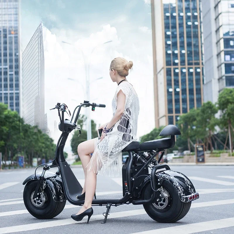 [USA EU CN Stock]2 wheels 1000w/2000w/3000w/4000w 60v high speed 25-60km/h fat tire electric moped scooter citycoco chopper bike