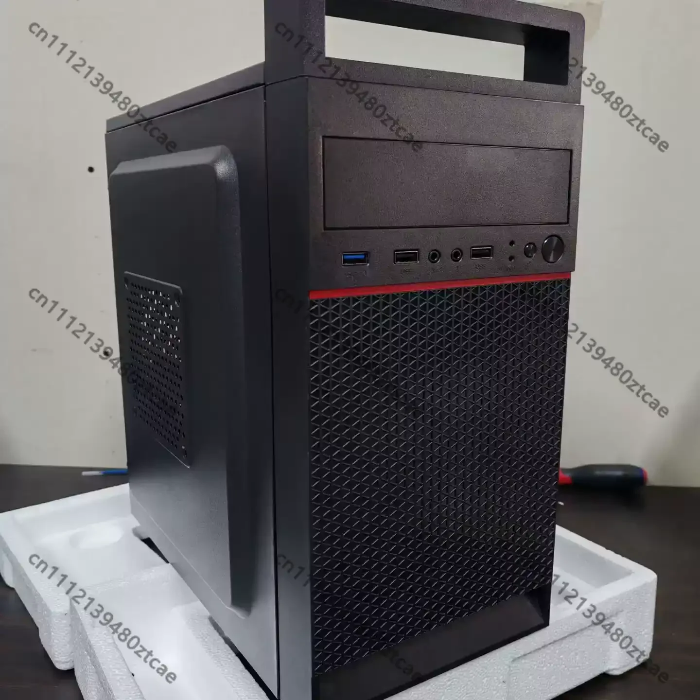 Portable Silent Business Desktop Chassis Kit 0.6mm Thick Plate Front For Office PC Installation Replacement Hardware Accessories