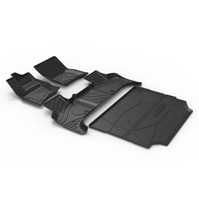 For Land Rover Defender 110 2020 2021 2022 2023 New Floor Mats 3D All-Weather Floor Mats Car Floor Liners Trunk Mats