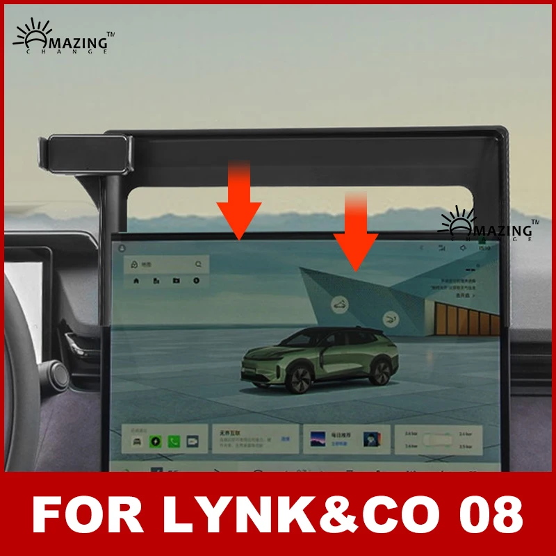 Suporte de Celular para Carro Lynk&Co 08, Suporte de Tela com Gravidade, Acessórios Modificados