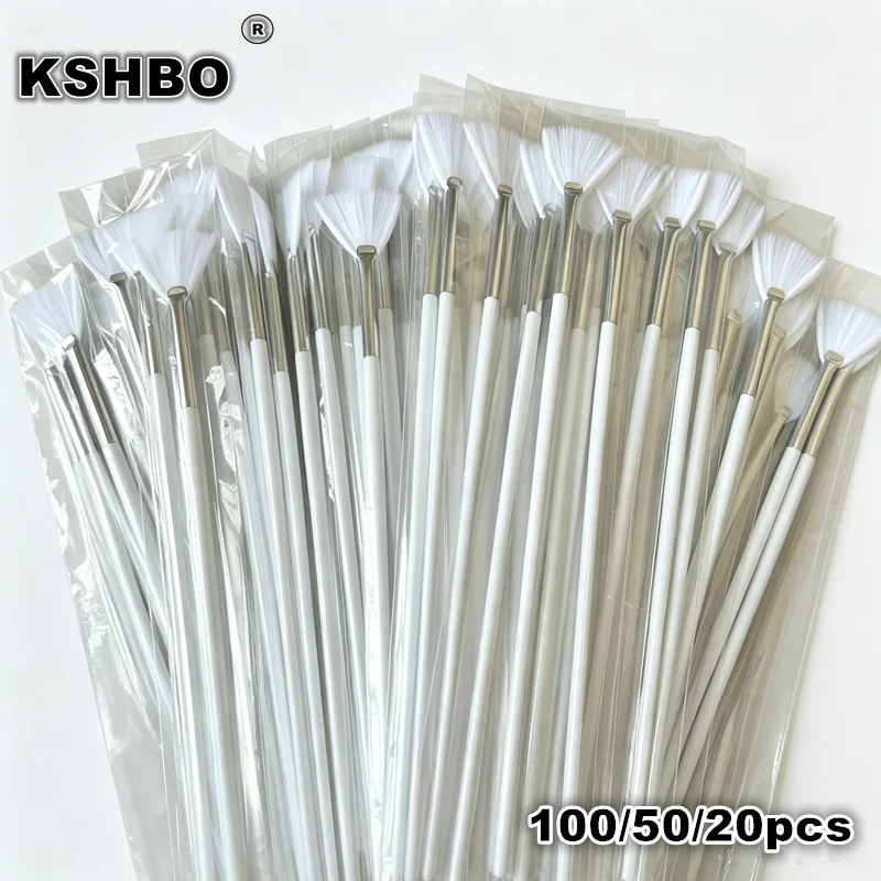 100/50/20pcs Soft Fan-Shaped Beauty Brushes Fruit Acid Facial Mask Spa Essence Liquid-Specific Brushes for Professional Use