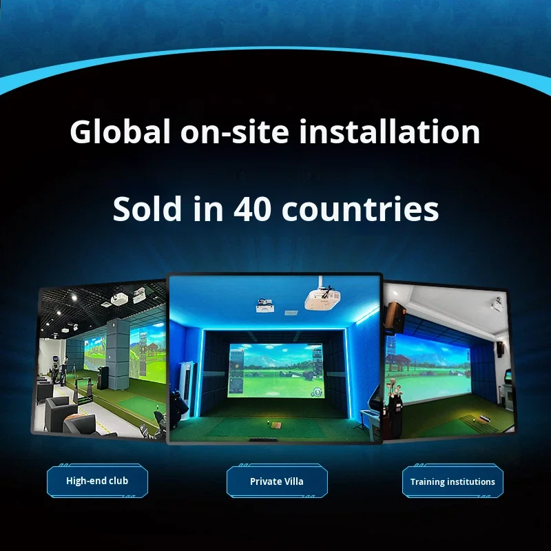 PGM Global Door-to-Door Installation China Origin Model MNQ003 Indoor Golf Simulator Equipment High-Speed Camera 4K Laser 3D