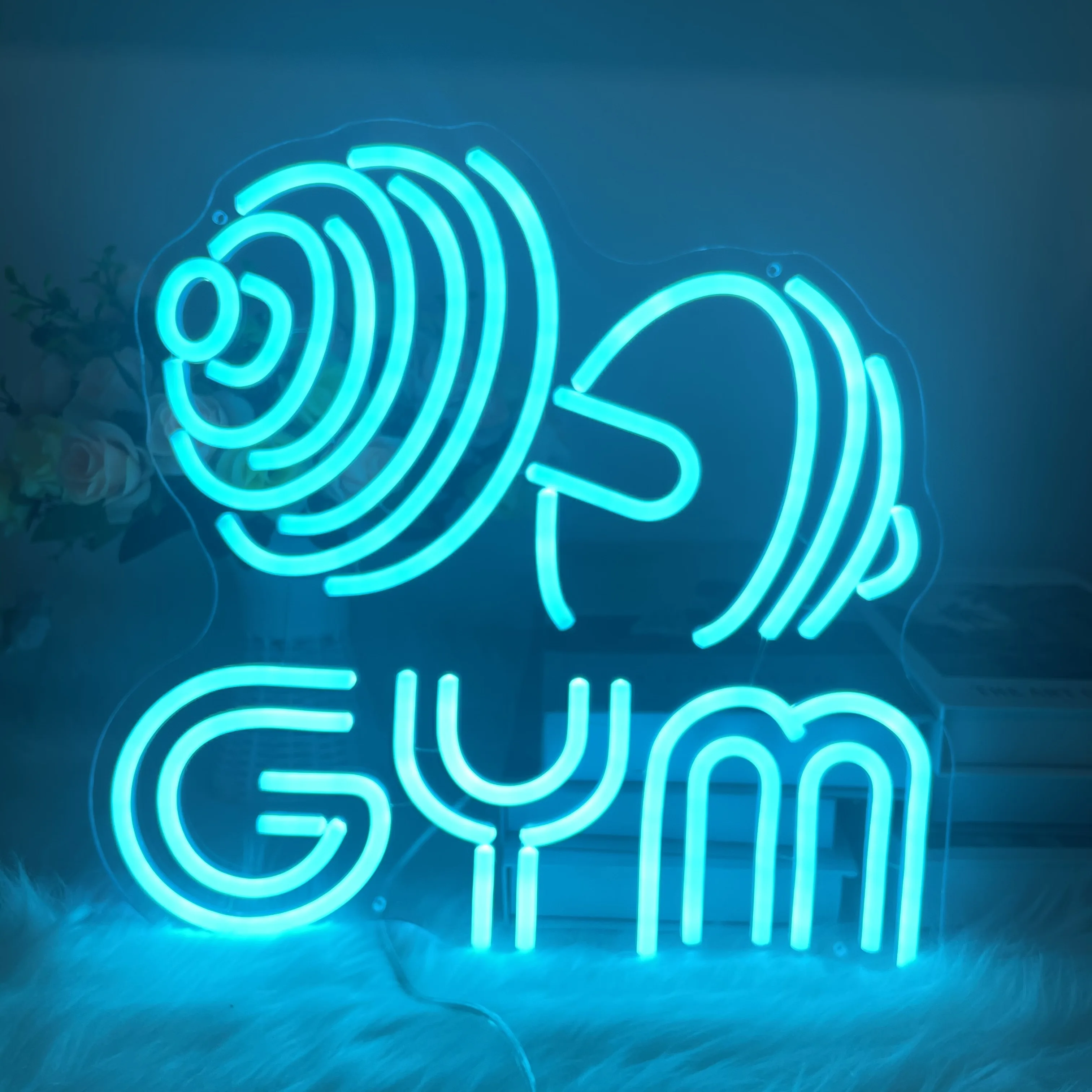 

Custom Dumbbell Neon Sign Gym Wall Hanging Neon Barbell Neon Light Sign For Sports Room Decor Club Bar Art Neon