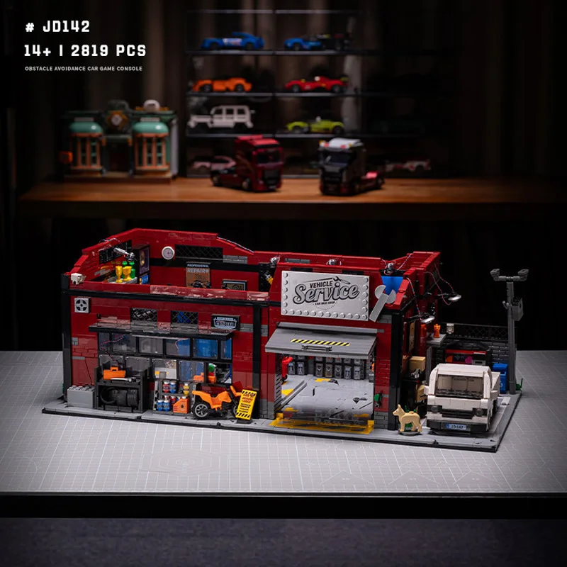 IN STOCK MOC Idea Parking Repair Shop Building Blocks Bricks Assembling Model Construction Toys for Boys Christmas Gift Set