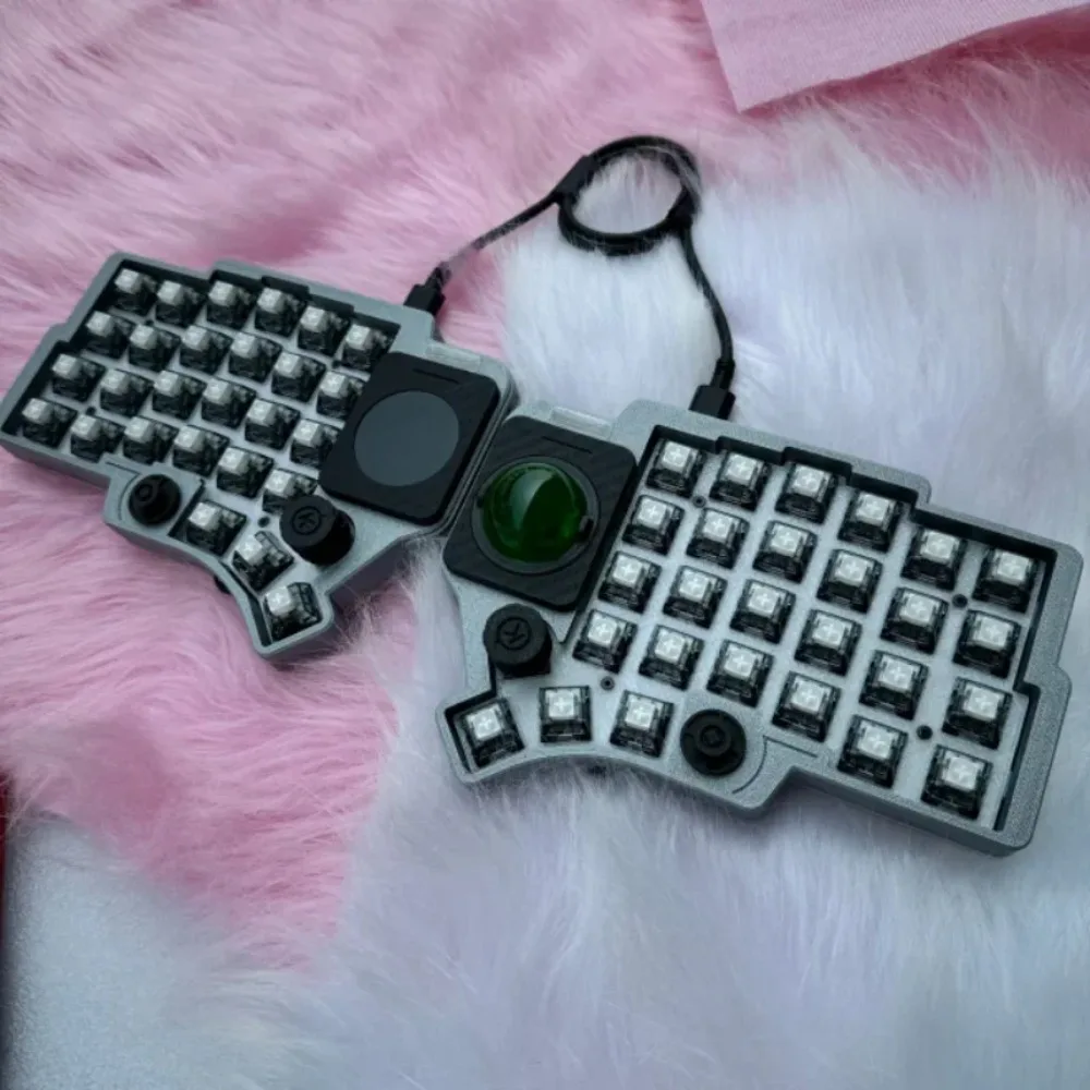 MOTE V3 Wire Split Keyboard Kit Customized RGB Hot Swap Ergonomic Creative Design Mechanical Keyboard Accessories for Gamer Gift